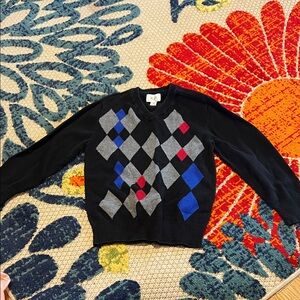 Ralph Lauren Kids Argyle Sweater - Black, Gray, Blue, Red